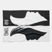 Zwart-witte handdoekgezichten theedoek (Horizontaal)