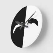 Zwart-witte handjes Modern Line Art Ronde Klok (Hoek)