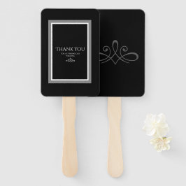 Zwart-witte handventilator handwaaier