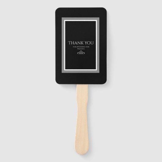 Zwart-witte handventilator handwaaier (Voorkant)