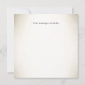 Zwart & Witte Harlekijn Elegant Eigen Merk Save The Date (Achterkant)