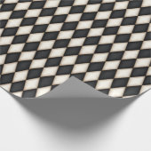 Zwart-witte harlekijn (kleinschalig) cadeaupapier (Hoek)