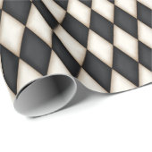 Zwart-witte harlekijn (kleinschalig) cadeaupapier (Rol Hoek)
