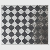 Zwart-witte harlequin cadeaupapier (Vlak)