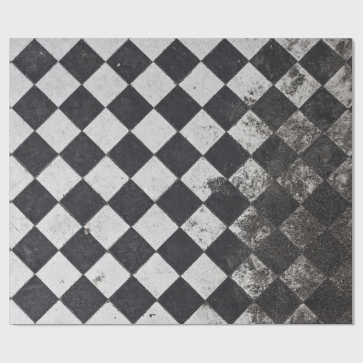 Zwart-witte harlequin cadeaupapier (Vlak)