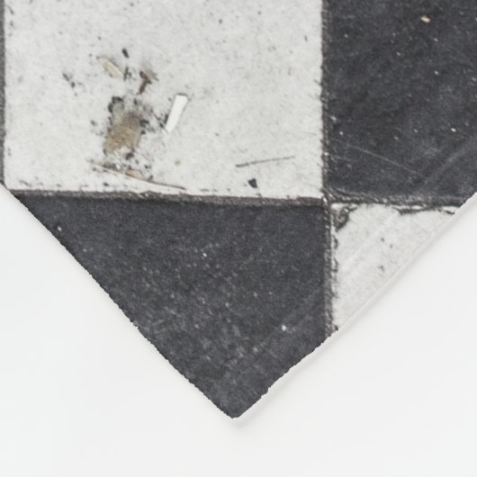 Zwart-witte harlequin fleece deken (Hoek)