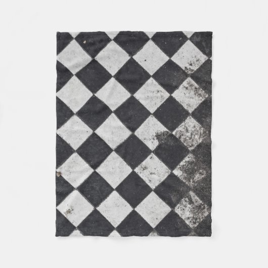 Zwart-witte harlequin fleece deken (Voorkant)