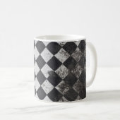 Zwart-witte harlequin koffiemok (Voorkant rechts)