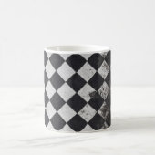 Zwart-witte harlequin koffiemok (Center)
