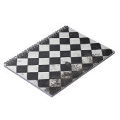 Zwart-witte harlequin notitieboek (Linkerzijde)