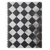 Zwart-witte harlequin notitieboek (Voorkant)