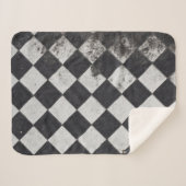 Zwart-witte harlequin sherpa deken (Voorkant (horizontaal))