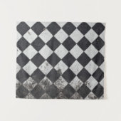 Zwart-witte harlequin wandkleed (Voorkant (horizontaal))