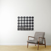 Zwart-witte harlequin wandkleed (In Situ (horizontaal))