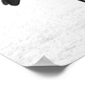 Zwart-witte haron op het strand van Sandy Poster (Hoek)