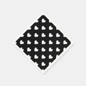 Zwart-witte harten patroon servet (Hoek)
