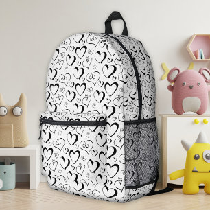 Zwart Witte Hartjes Rugzak