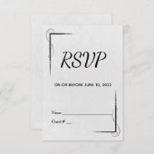 Zwart-witte hedendaagse RSVP (Voorkant / Achterkant)