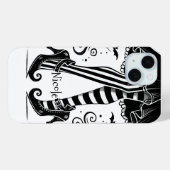 Zwart & Witte Heks Benen Whimsical Halloween Feest Case-Mate iPhone Case (Achterkant (horizontaal))