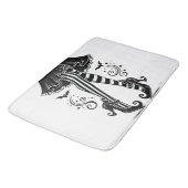 Zwart & Witte Heksenbenen Whimsical Halloween Fees Badmat (Gekanteld)