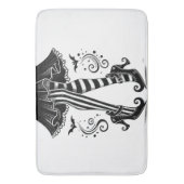 Zwart & Witte Heksenbenen Whimsical Halloween Fees Badmat (Voorkant Verticaal)