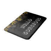 Zwart & Witte "Hello Gorgeous" Borstelletter Thema Badmat (Gekanteld)