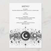 Zwart & Witte Hemellichamen Menu (Voorkant)