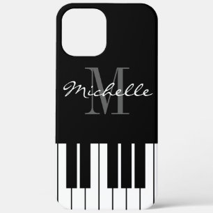 Zwart-witte het monogramiPhone 7 van pianosleutels Case-Mate iPhone Case
