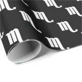 Zwart-witte het Patroon van Schorpioen Cadeaupapier (Rol Hoek)