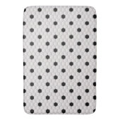 Zwart-witte hexagon tapijtklep badmat (Voorkant Verticaal)