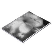 Zwart-witte hibiscus Notitieboek (Linkerzijde)