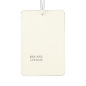 Zwart-witte hond foto luchtverfrisser (Achterkant)