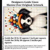 Zwart-witte hond, garenbal Pet CY1 Decoupage Tissuepapier