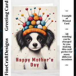 Zwart & Witte Hond, Garenen Bal Pet CY1 Custom Moe Kaart