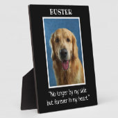 Zwart-Witte Hond Hondenherdenkingsfoto Aandenken   Fotoplaat (Zijkant)