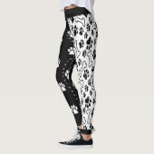 Zwart-witte Hond poten Leggings (Links)