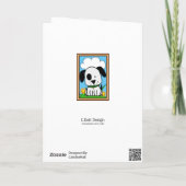 Zwart-Witte Hond Verjaardag Kaart (Achterkant)