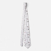 Zwart & Witte Honden Cartoon Custom Stropdas (Achterkant)