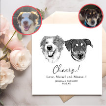 Zwart-witte honden gepersonaliseerd gejuich