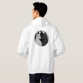 Zwart-witte honden hoodie (Achterkant volledig)
