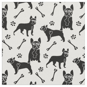 Zwart-witte honden stof