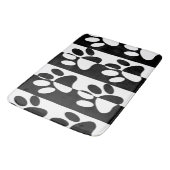 Zwart-witte hoofddoekjes en stripes badmat (Gekanteld)