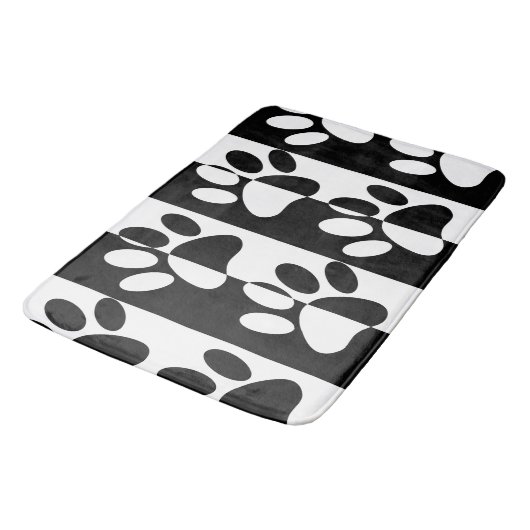 Zwart-witte hoofddoekjes en stripes badmat (Gekanteld)