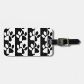 Zwart-witte hoofddoekjes en stripes bagagelabel (Voorkant horizontaal)