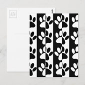 Zwart-witte hoofddoekjes en stripes briefkaart (Voorkant / Achterkant)