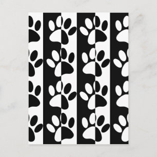 Zwart-witte hoofddoekjes en stripes briefkaart