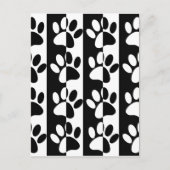 Zwart-witte hoofddoekjes en stripes briefkaart (Voorkant)