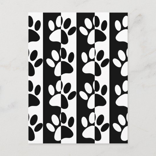 Zwart-witte hoofddoekjes en stripes briefkaart (Voorkant)