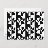 Zwart-witte hoofddoekjes en stripes briefkaart (Voorkant / Achterkant)