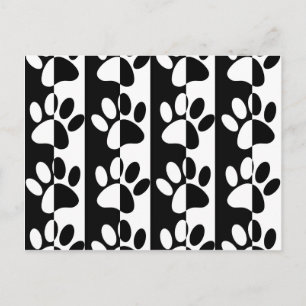 Zwart-witte hoofddoekjes en stripes briefkaart